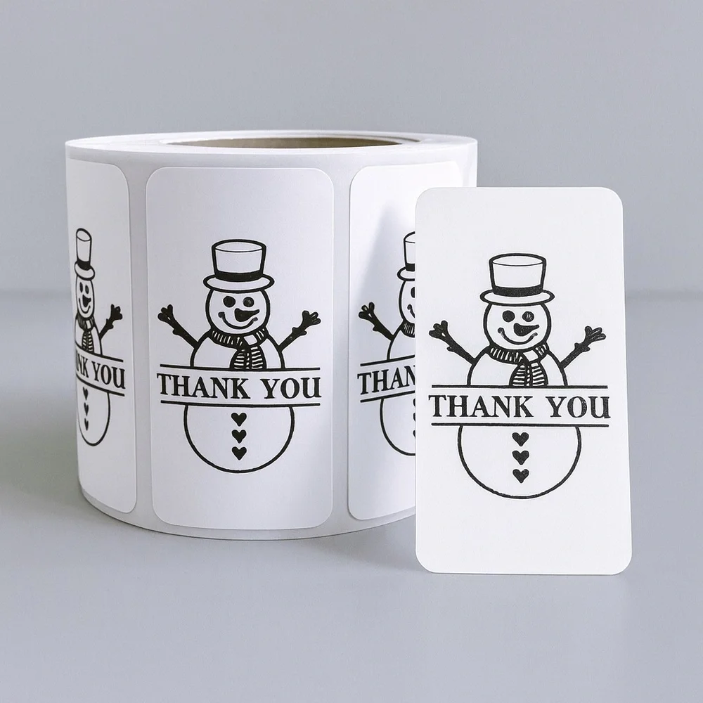 Pack of 100 Stickers | Thank you stickers for Christmas |Packaging Supplies